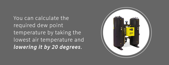How to calculate your required dew point temperature for your air dryer system.