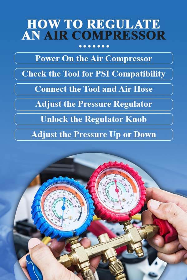 How to regulate an air compressor