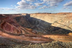Image of large mining location from above