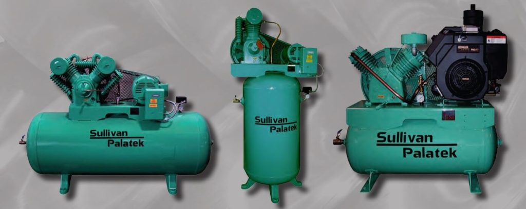 Sullivan Palatek lubricated reciprocating air compressor
